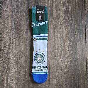 Stance Detroit Pistons Green and Blue Athletic Socks